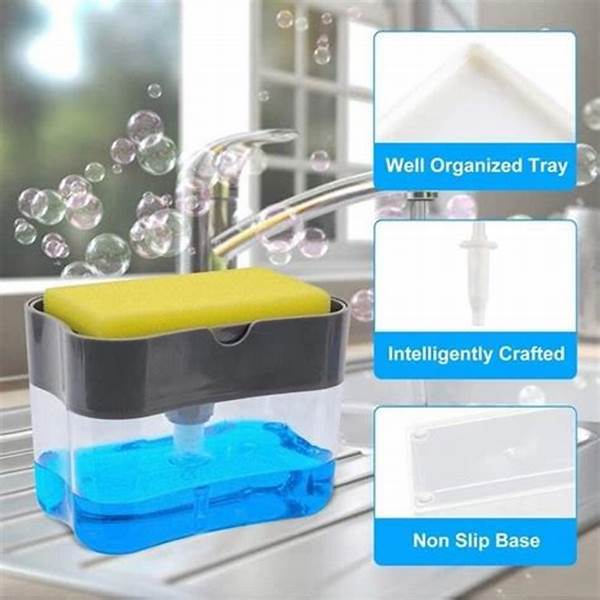 2-in-1 Soap Dispenser with Sponge Holder | Liquid Soap Pump & Caddy