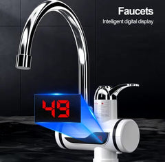 Instant 360° Electric Water Heating Tap | Digital Temperature Display | Shock-Proof Design for Kitchen & Bathroom