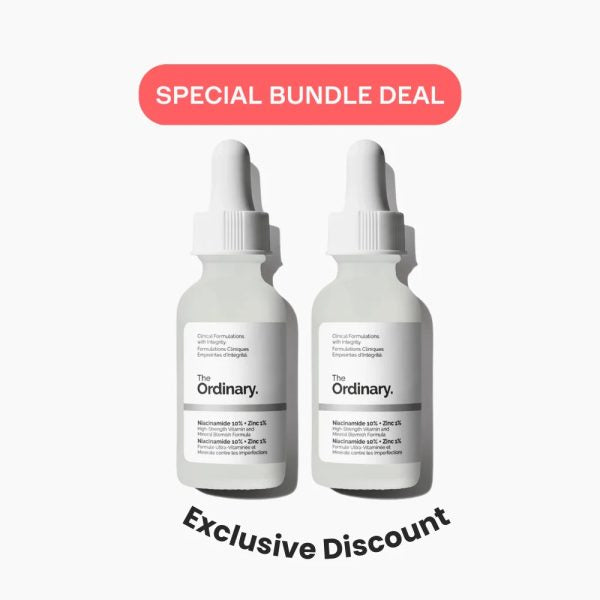 Pack of 2 - The Ordinary Niacinamide 10% + Zinc 1% | Skin Brightening Serum 30ml