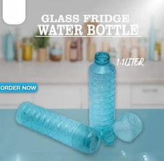 Water Bottle with Attached Cup (Pack of 2) | 1L BPA-Free Plastic Bottles