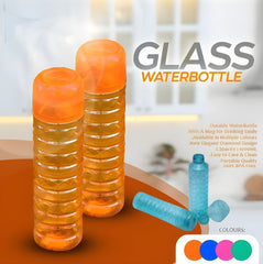 Water Bottle with Attached Cup (Pack of 2) | 1L BPA-Free Plastic Bottles