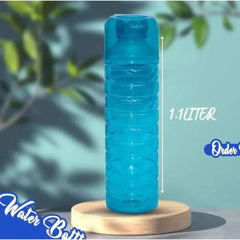 Water Bottle with Attached Cup (Pack of 2) | 1L BPA-Free Plastic Bottles