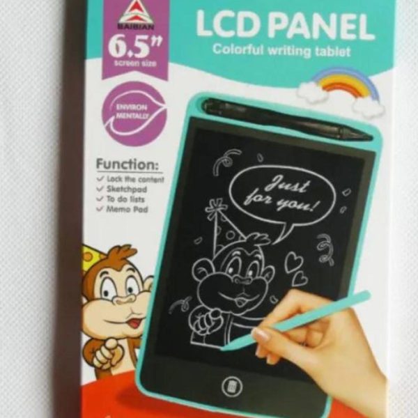 LCD Writing Tablet for Kids - 6.5 Inches Colorful Erasable Notepad