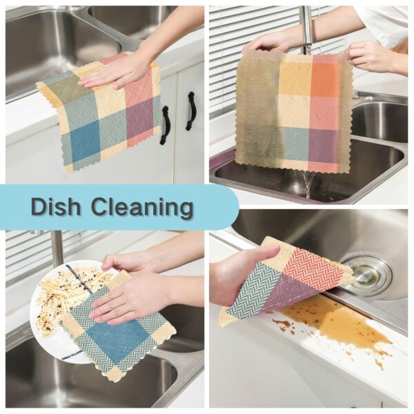 Pack of 6 Multicolor Kitchen Towels - Highly Absorbent, Quick-Drying & Durable - Image 4