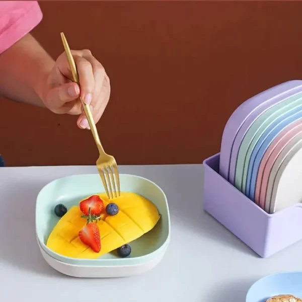 10Pcs Mini Snack Plates with Stand - Image 2